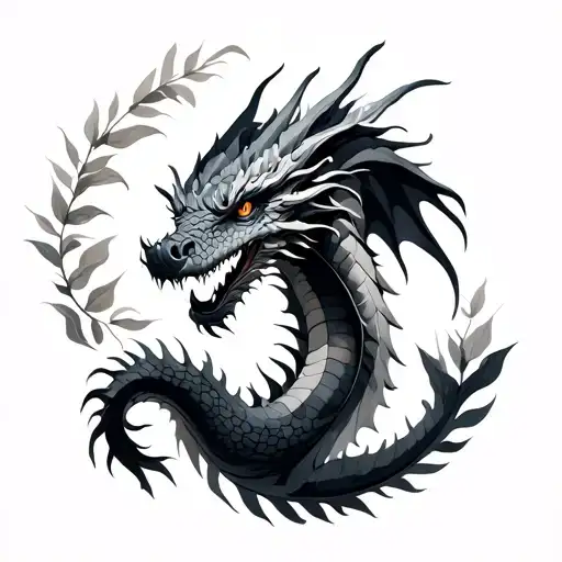 Dragon With Shadow Leaves You