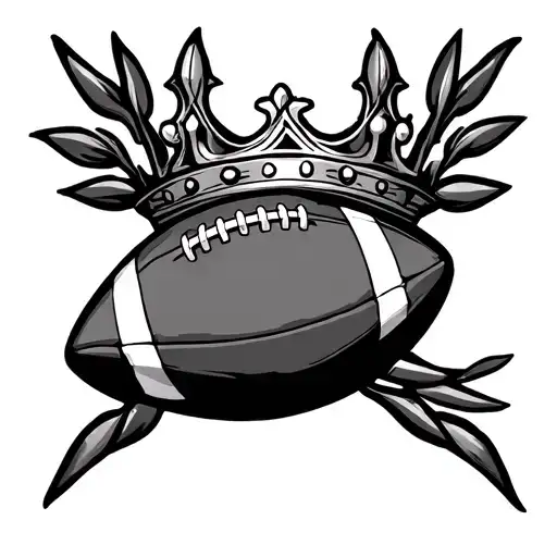 Football And Laurel Crown Ball