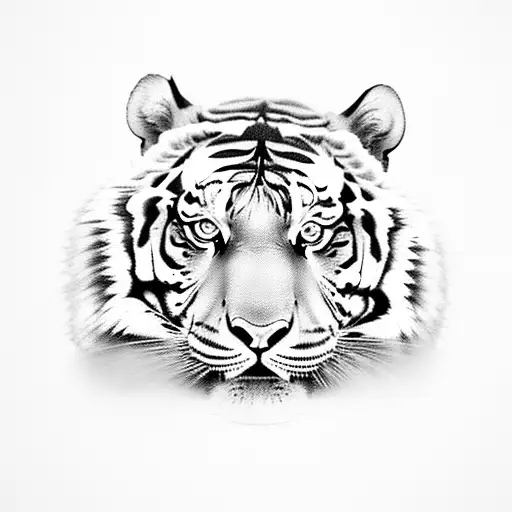 Tiger And Smoke Behing Him