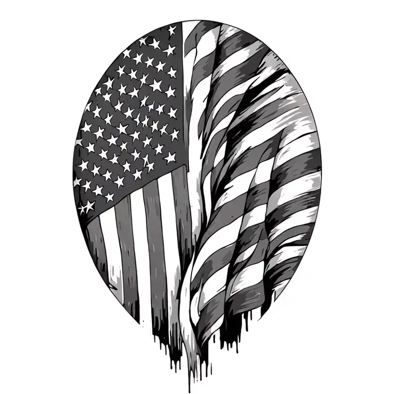 Distressed American Flag