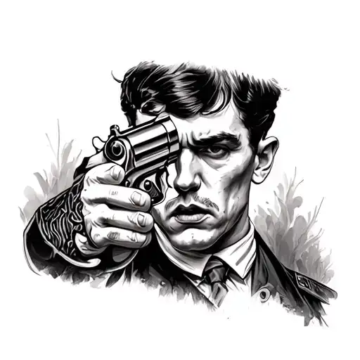 Thomas Shelby With Gun In The Mouth