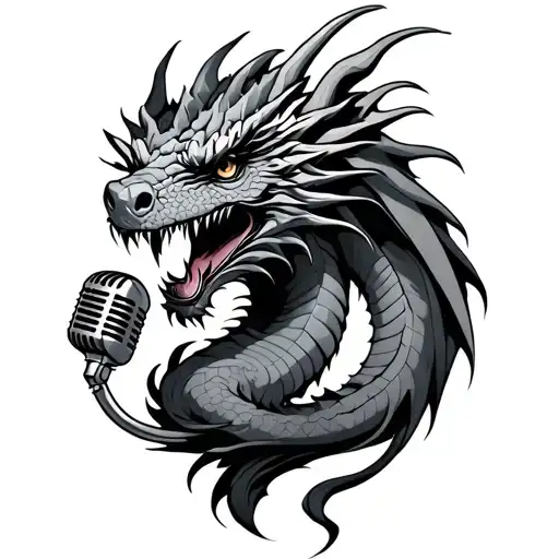 Dragon With Microphone