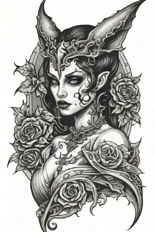 Succubus In Gothic Style