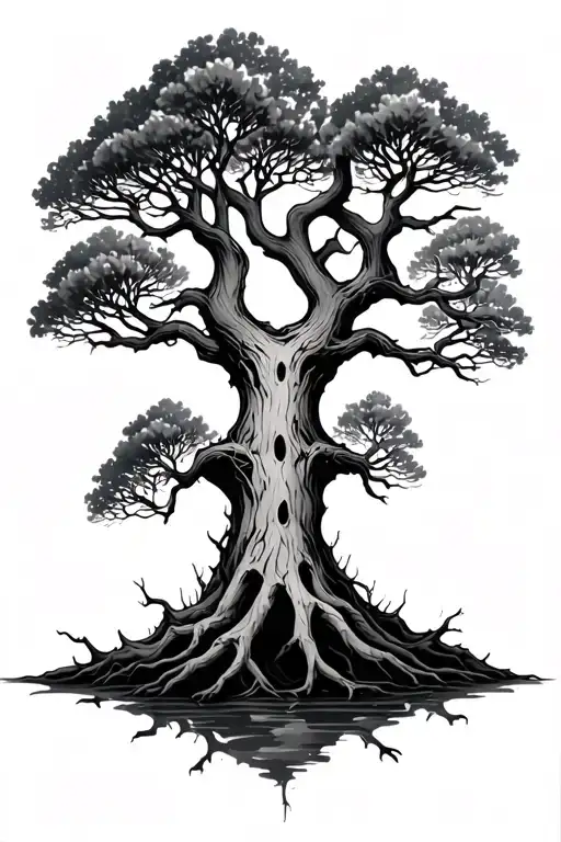 Half Dead Tree Growing