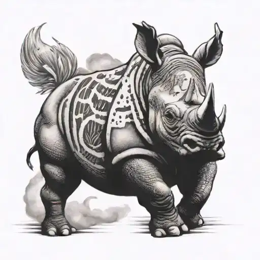 Rhinoceros With Elements Of Texas