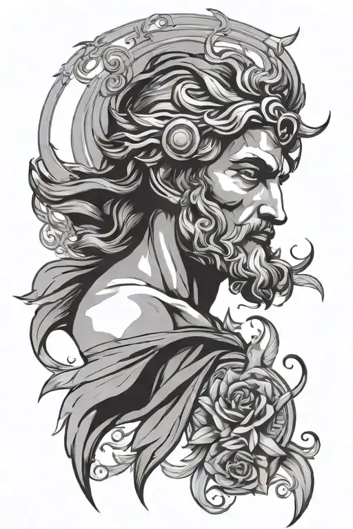 Greek God Blowing Wind Rose