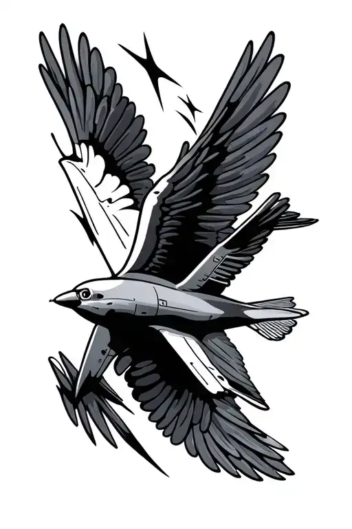 Airplane Flying Bird