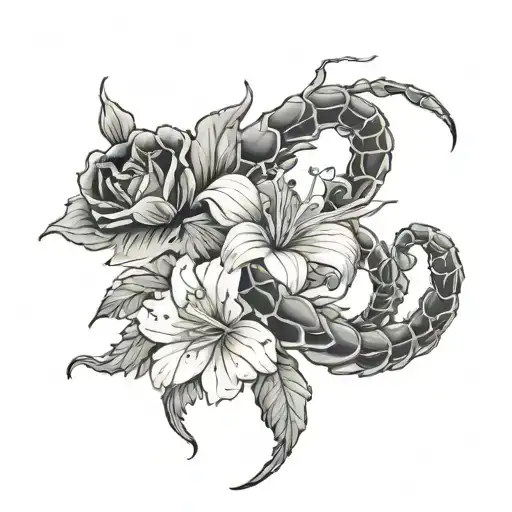 Flowers And A Scorpion