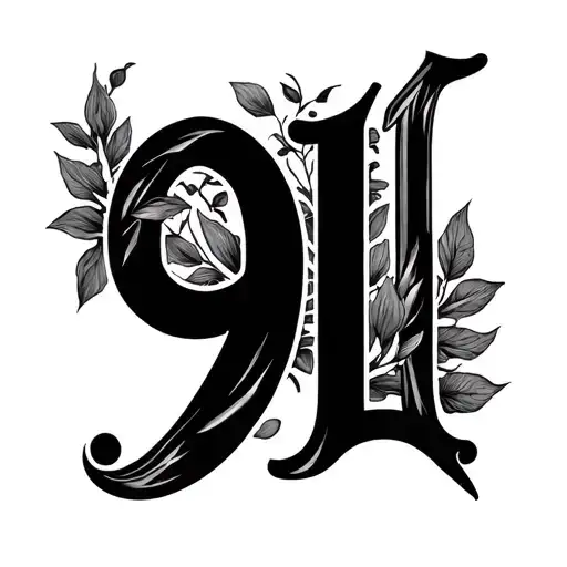 Infitini Symbol With Number 9 In One Side And 11 In The Other