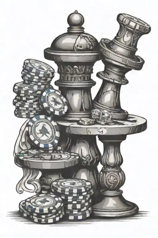 Poker Chips Chess Piece Books