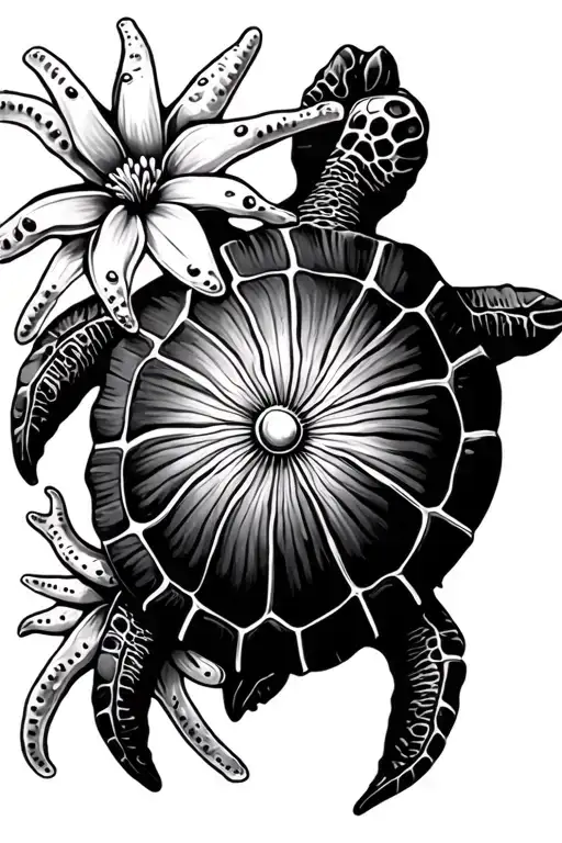 Ocean Shell Turtle Starfish Flower Spine