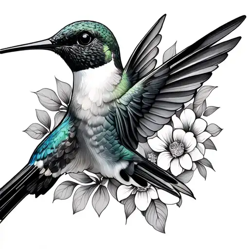 Hummingbirds Acoustic Guitar Neck