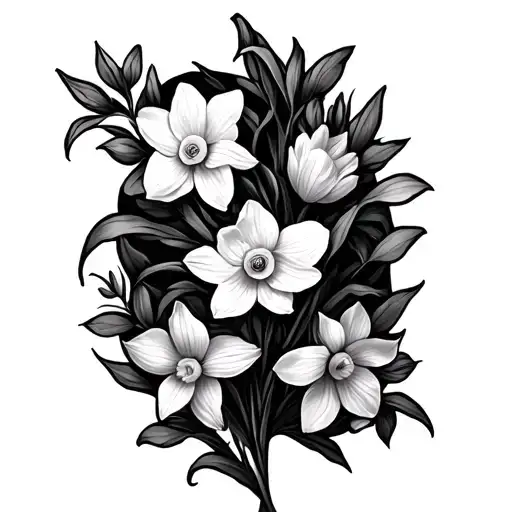 Narcissus Flower Vine Wrapping