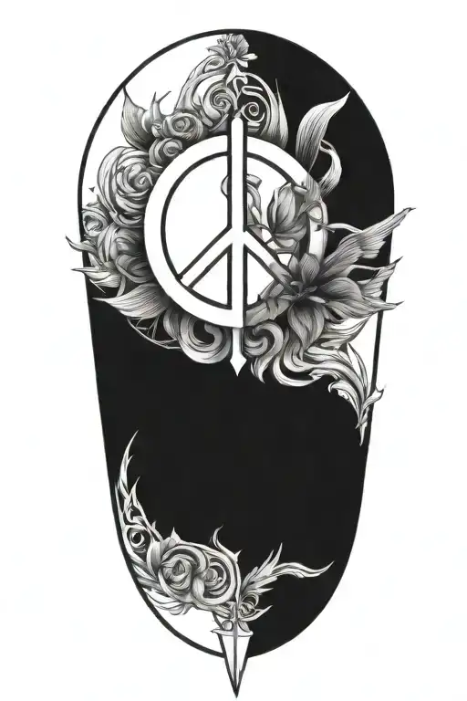 Music 8Th Node And Peace Inspired Tattoo Design