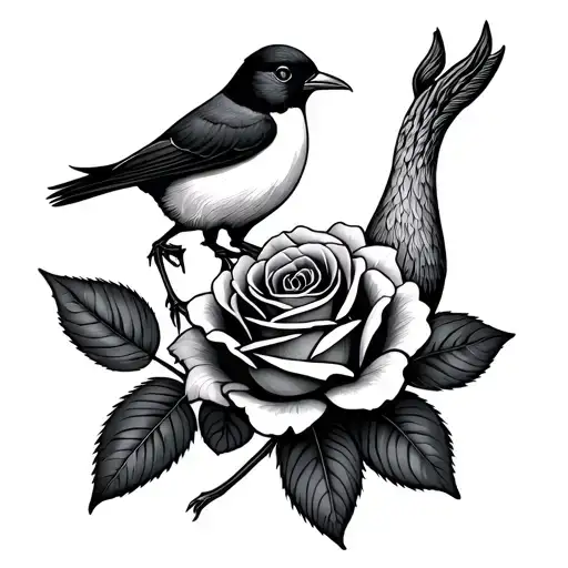 Yorkshire Rose With Zimbabwean Bird In The Middle