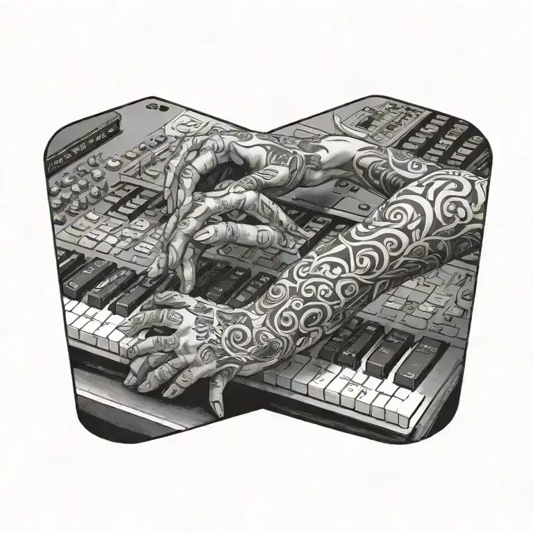 Artist Painting With Keyboard