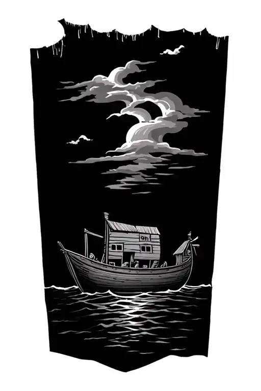 Noah's Ark With Name Written Underneath