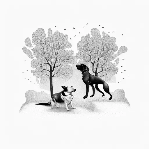 Nature Woods Dancing With Dogs Sleeve