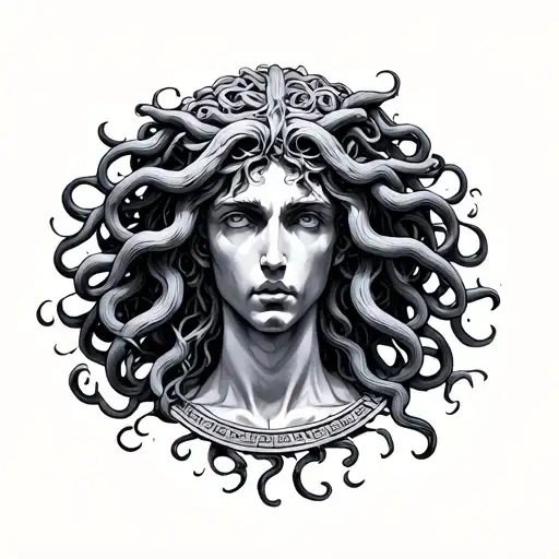 Medusa Greek Mythology On The Hand