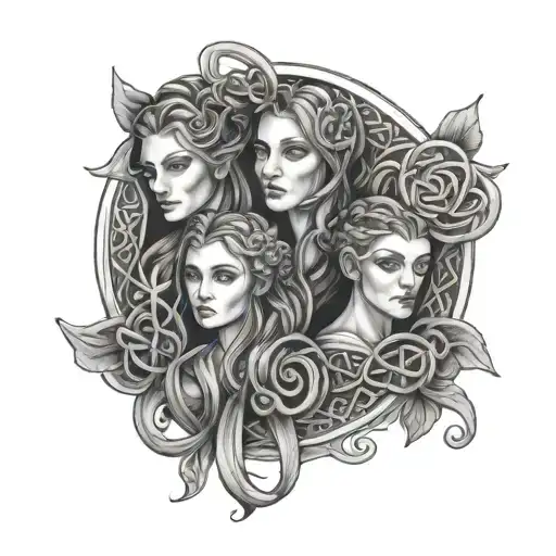 Celtic Mom Daughter And Son