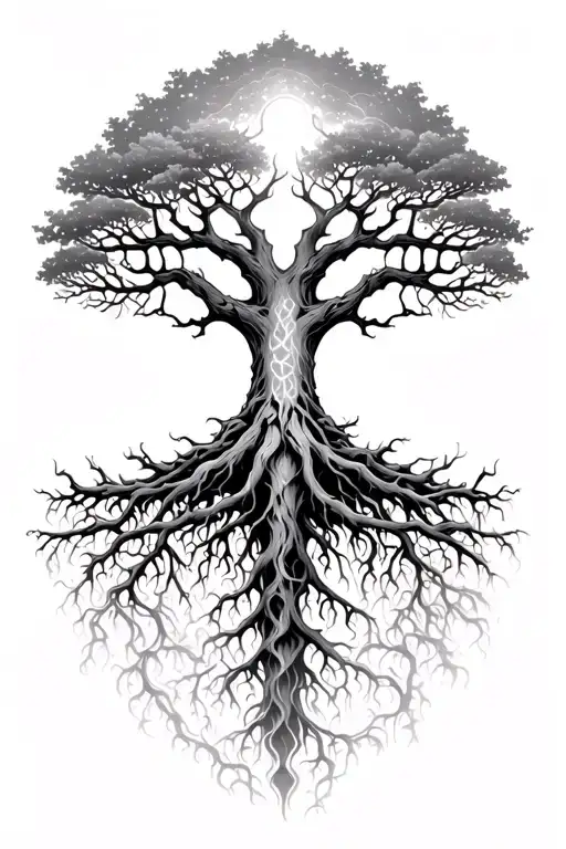 Yggdrasil Tree In Center