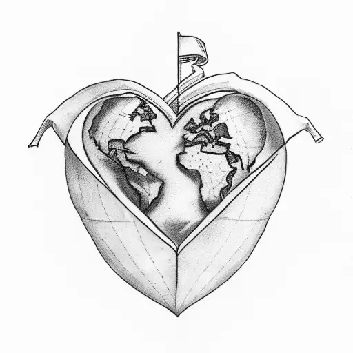 Original Atlas Holding A Heart