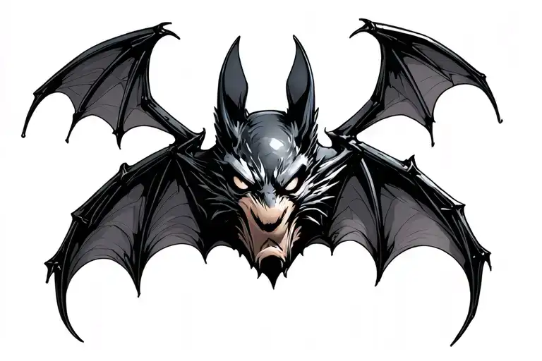 Bat With Matrix Wings In The Style Of Flyering