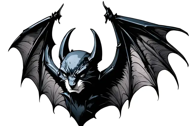 Bat With Matrix Wings In The Style Of Flyering