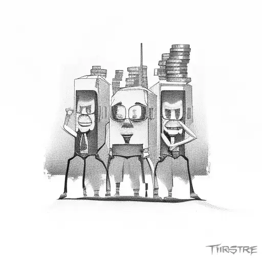 Three Brothers In The Street With Money And Cars