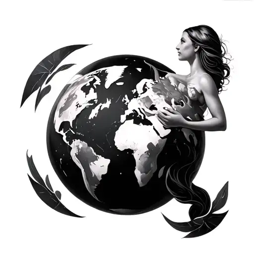 Atlas Holding The World Women Full Body