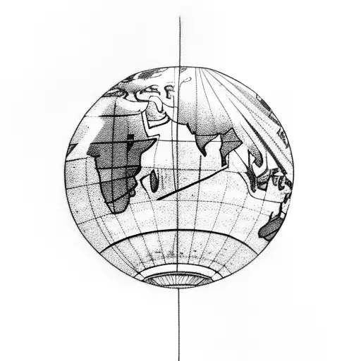 A Detailed Paper Airplane Flying Over A Globe