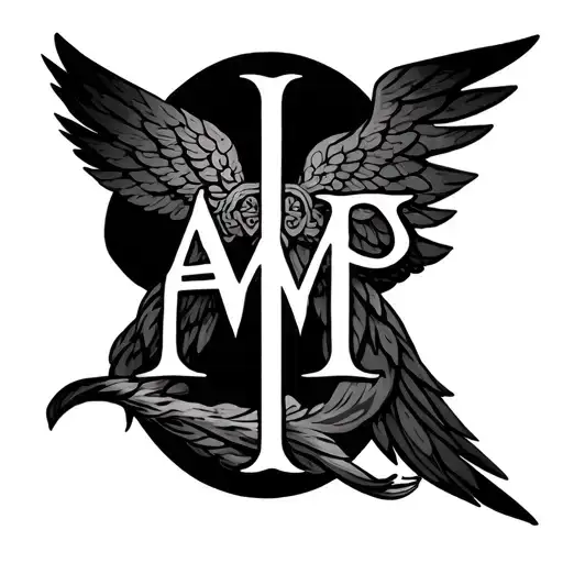 The Initials Ams Inside The Greek Goddess Artemis Symbol