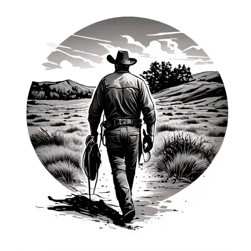Cowboy Walking Away