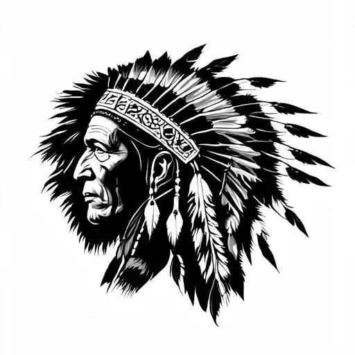 Native American Indian Walking Away