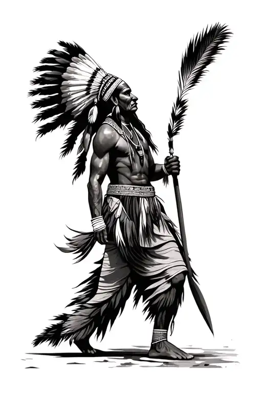 Native Indian Walking
