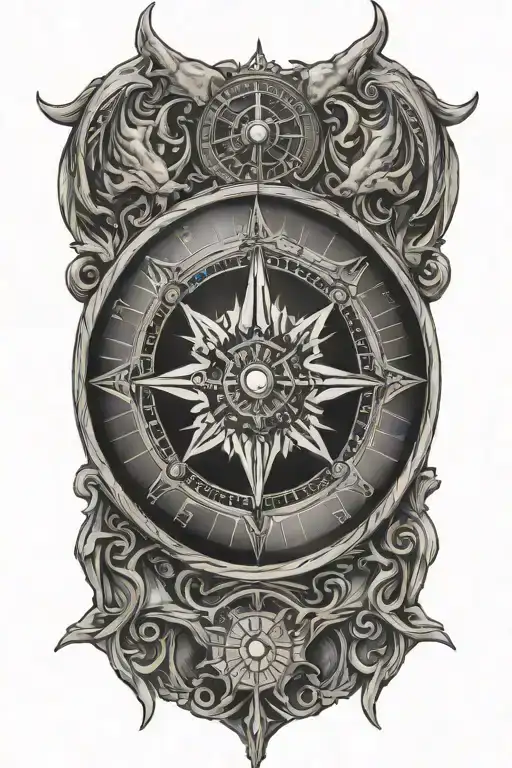 Compass With Alligator