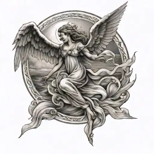 Angel Over The Ocean Under The Sun