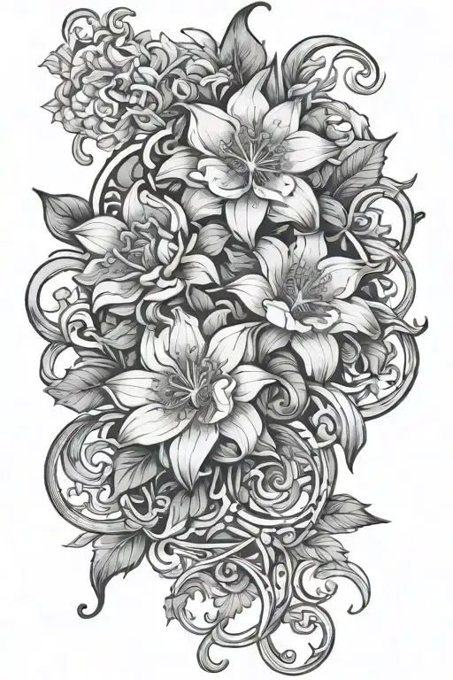 Biblical Flowers Intertwined