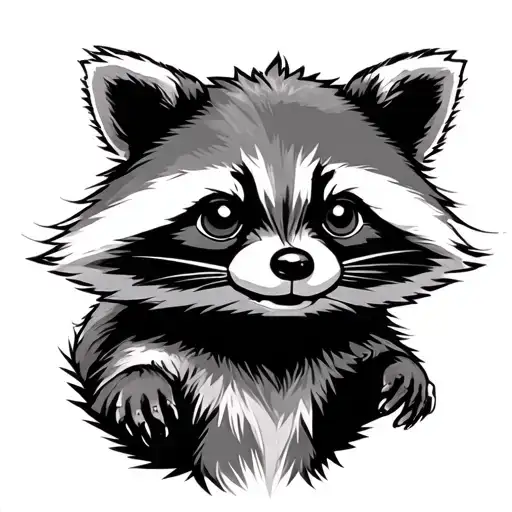 Baby Rocket Raccoon Outline