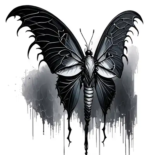 Cybergothic Moth Wings