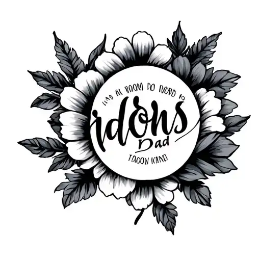 A Band Of Flower On The Wrist And Mom Dad Name Incorporated