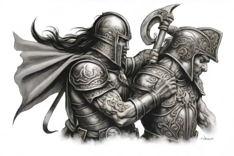 Irish Warrior Battling