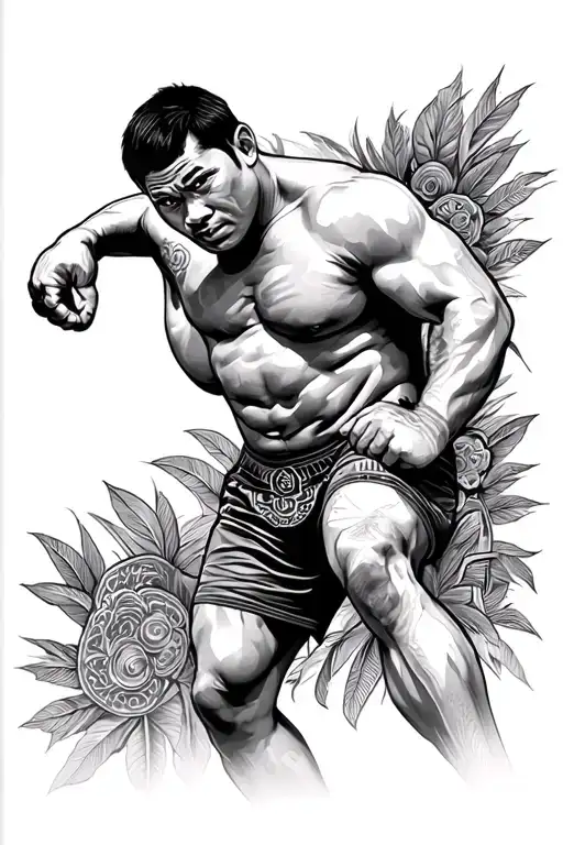 Wrestling With Samoan Background Looking Through Lens