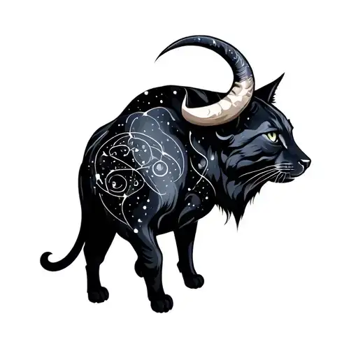 Bull And Cat Taurus Constellation