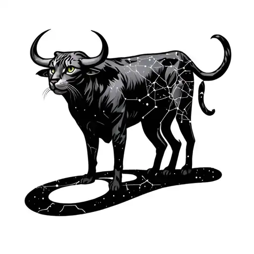 Bull And Cat Taurus Constellation