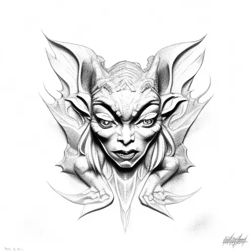 Female Gargoyle Full Body