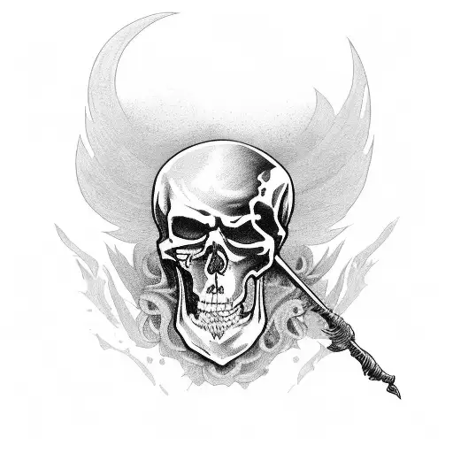 Death Reaper With A Scythe