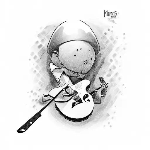 King Playing A Guitar