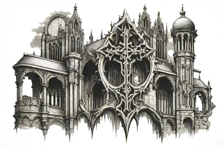 Gothic Architecture Cross