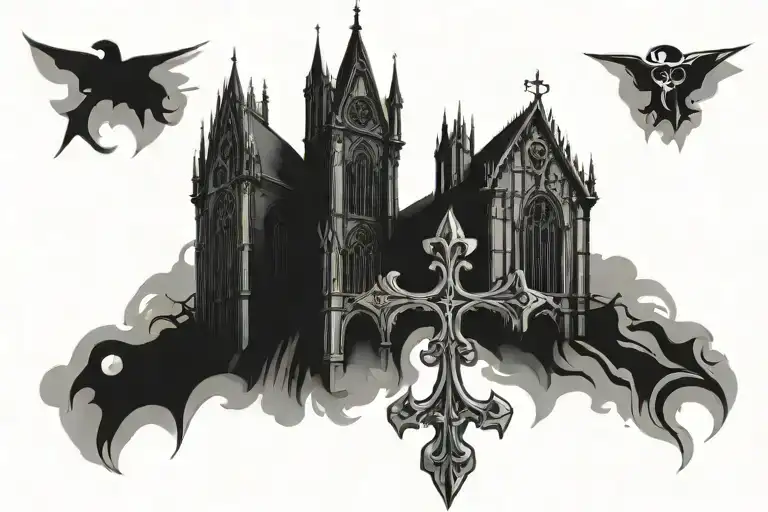 Gothic Architecture Cross